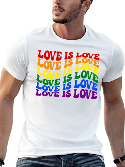 Camiseta Negra Love is Love LGBTQ+ Orgullo