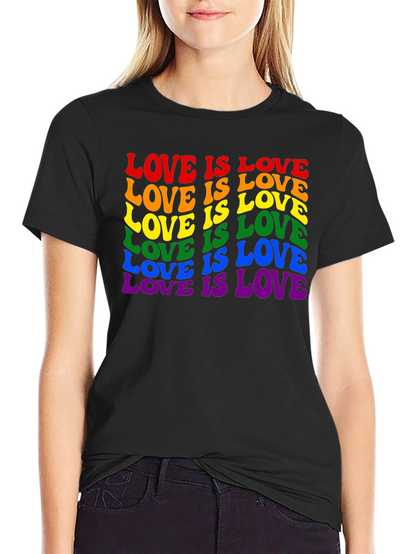 Camiseta Negra Love is Love LGBTQ+ Orgullo