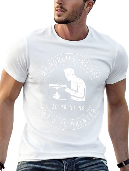 Camiseta Negra con Diseño Divertido de Impresión 3D