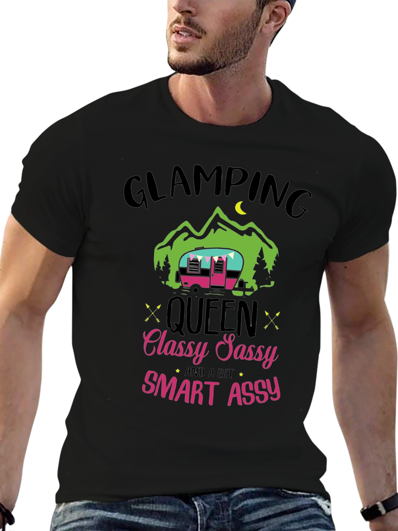 Camiseta Glamping Queen - Classy Sassy Smart Assy