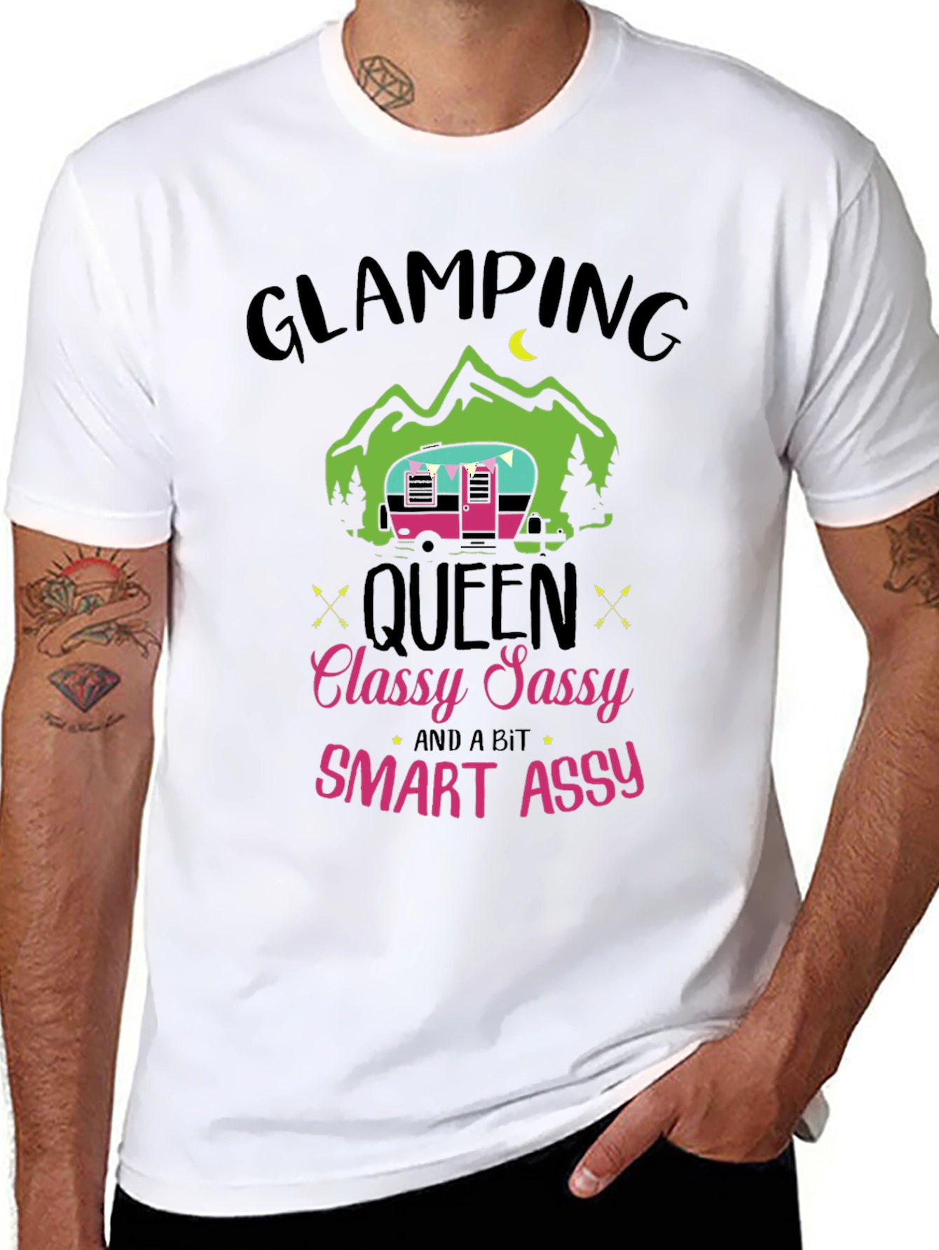 Camiseta Glamping Queen - Classy Sassy Smart Assy