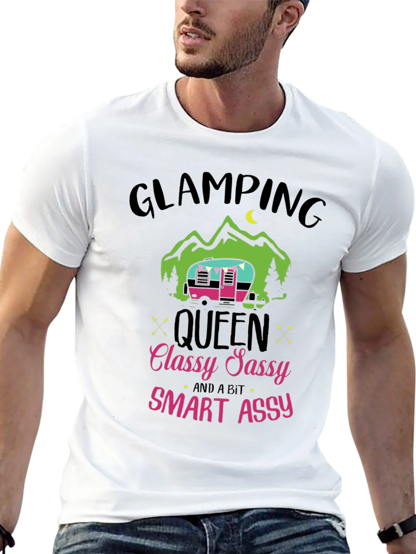 Camiseta Glamping Queen - Classy Sassy Smart Assy