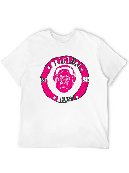 Camiseta Negra Hombre Estampado Original