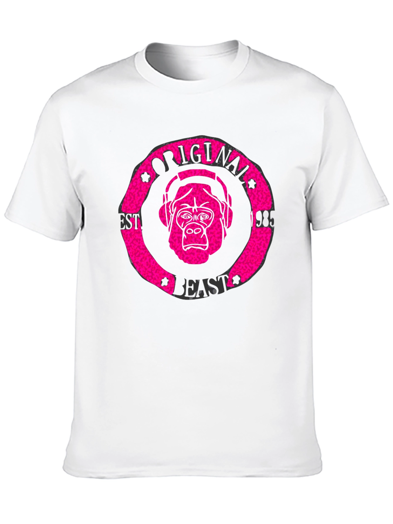 Camiseta Negra Hombre Estampado Original