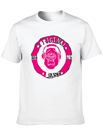Camiseta Negra Hombre Estampado Original