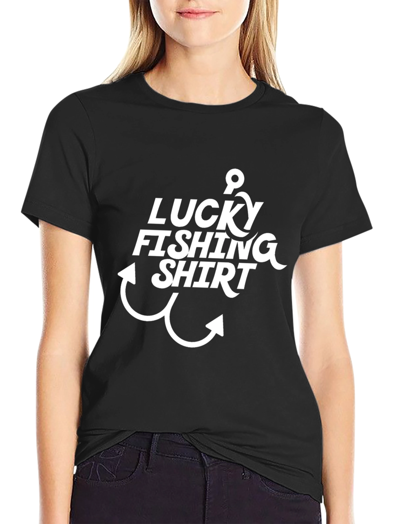 Camiseta Negra Pesca Afortunada