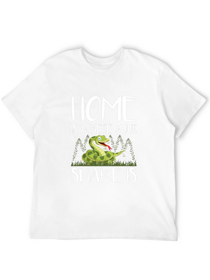 Camiseta Negra Hogar es donde está tu serpiente