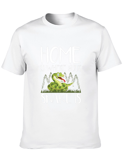 Camiseta Negra Hogar es donde está tu serpiente