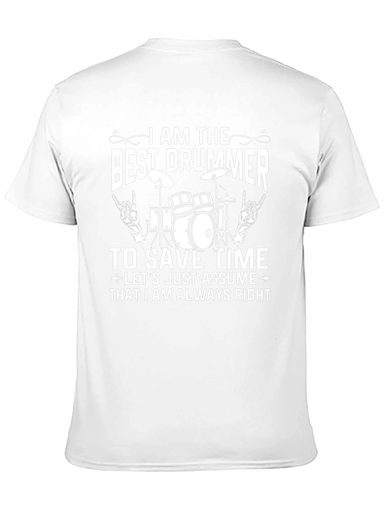 Camiseta Negra Best Drummer para Amantes de la Música