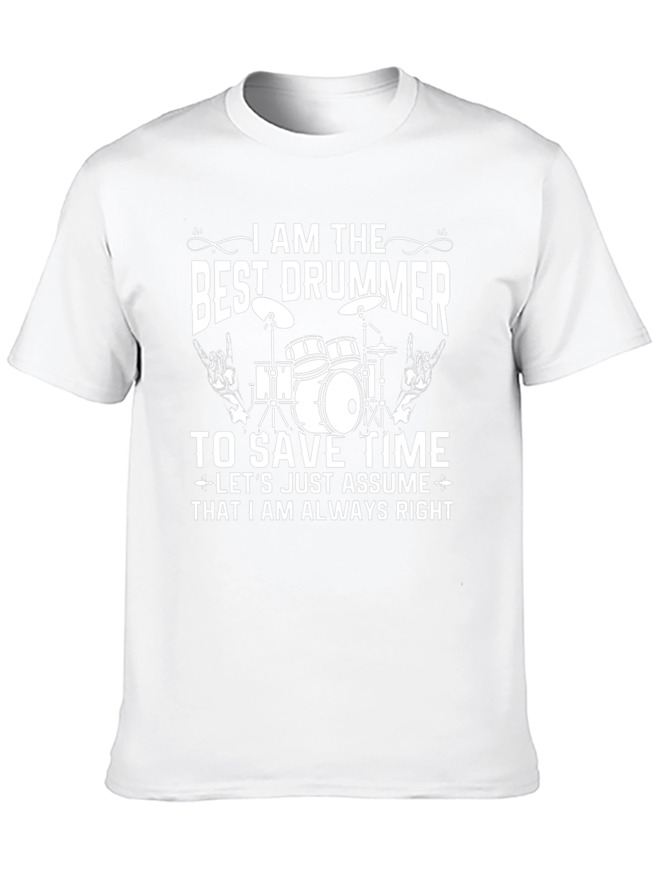 Camiseta Negra Best Drummer para Amantes de la Música