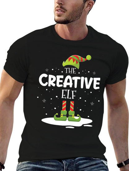 Camiseta Negra Navideña The Creative Elf