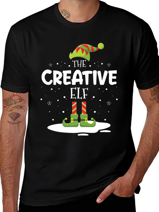 Camiseta Negra Navideña The Creative Elf