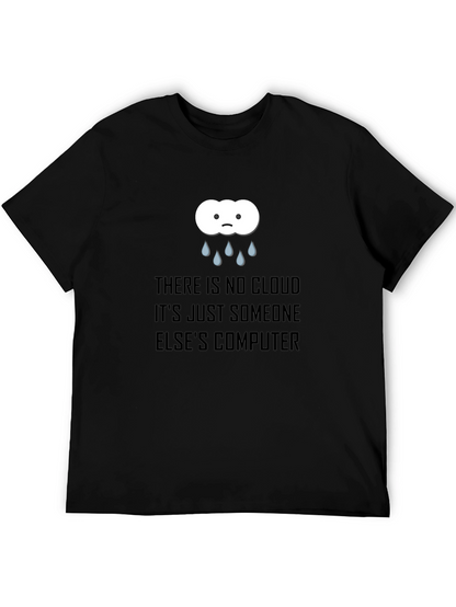 Camiseta Negra con Diseño de Nube Informática
