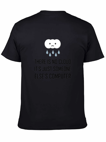 Camiseta Negra con Diseño de Nube Informática