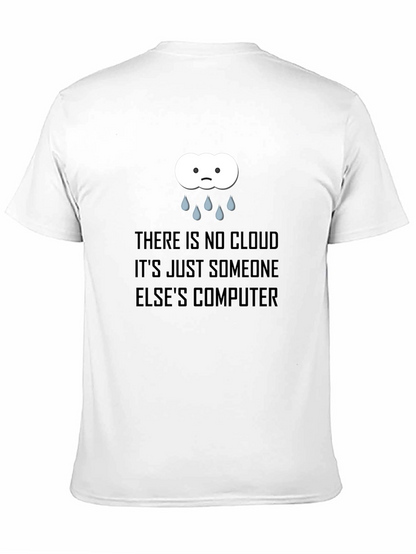 Camiseta Negra con Diseño de Nube Informática