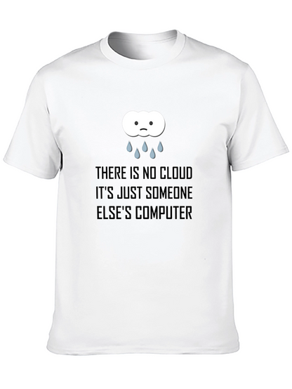 Camiseta Negra con Diseño de Nube Informática