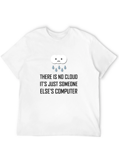 Camiseta Negra con Diseño de Nube Informática