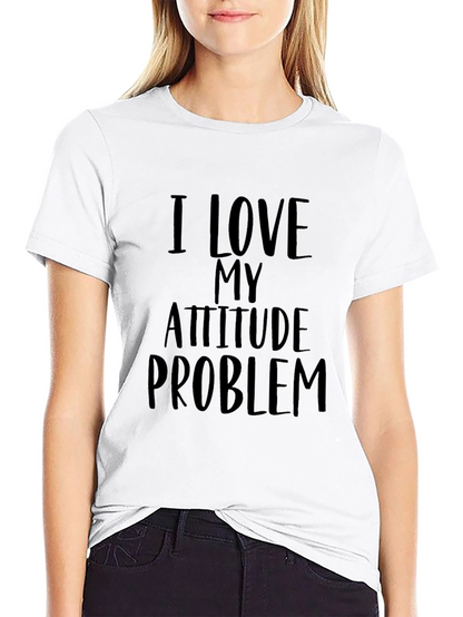 Camiseta Negra: Amo Mi Problema de Actitud
