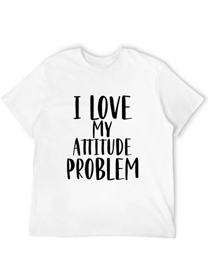 Camiseta Negra: Amo Mi Problema de Actitud