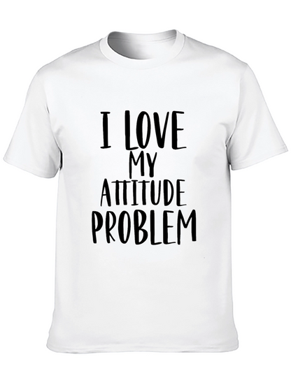 Camiseta Negra: Amo Mi Problema de Actitud