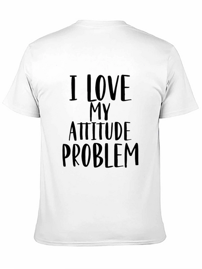 Camiseta Negra: Amo Mi Problema de Actitud