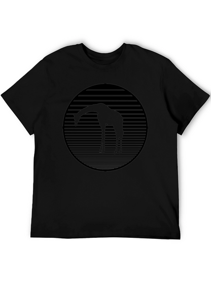 Camiseta Negra con Diseño de Jirafa Abstracta