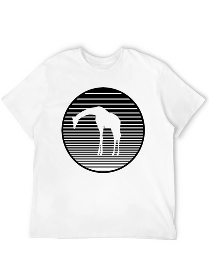 Camiseta Negra con Diseño de Jirafa Abstracta