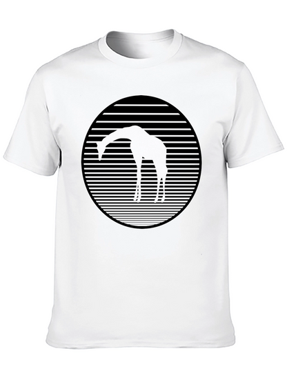 Camiseta Negra con Diseño de Jirafa Abstracta