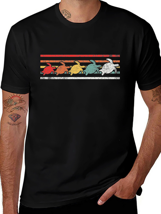 Camiseta Hombre Tortugas Vintage