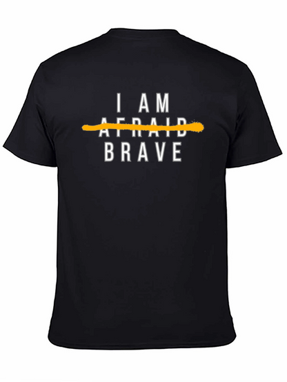 Camiseta Negra Brave: Sé Valiente No Temas