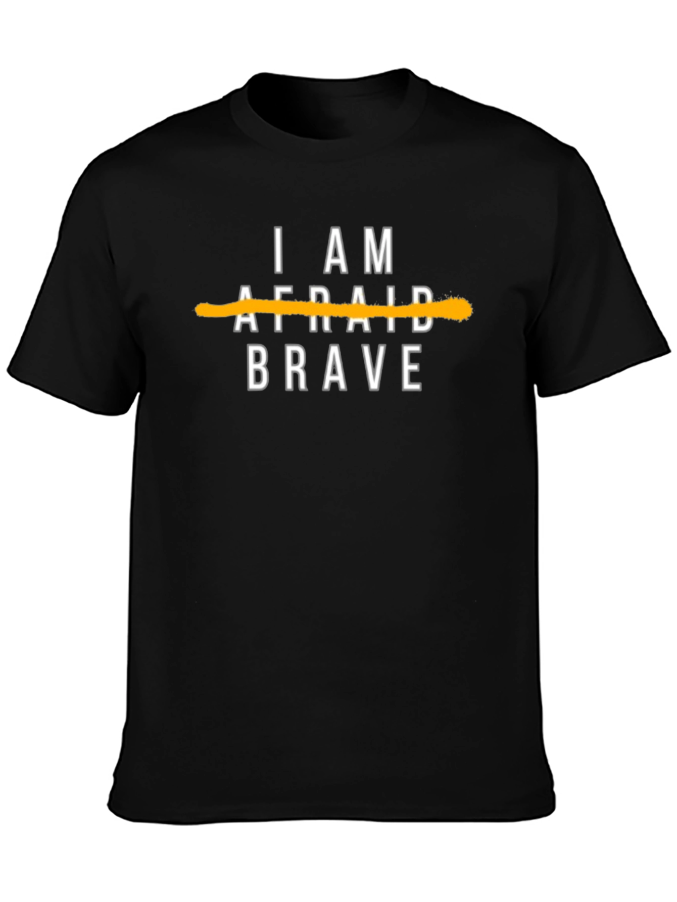Camiseta Negra Brave: Sé Valiente No Temas