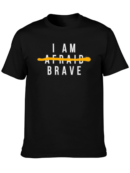 Camiseta Negra Brave: Sé Valiente No Temas