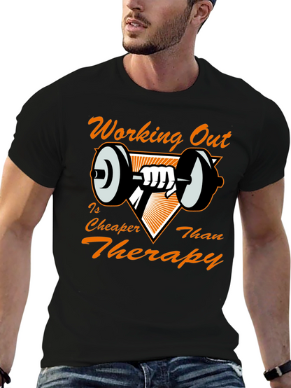 Camiseta Negra con Diseño de Gimnasio Motivacional