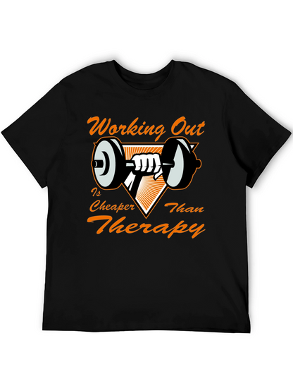 Camiseta Negra con Diseño de Gimnasio Motivacional