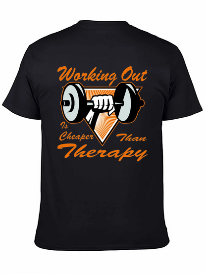 Camiseta Negra con Diseño de Gimnasio Motivacional