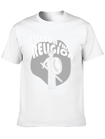 Camiseta Negra: Libertad de Religión con Estatua