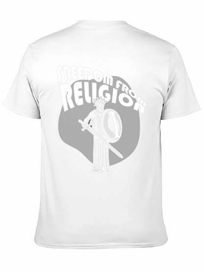 Camiseta Negra: Libertad de Religión con Estatua