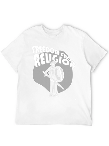Camiseta Negra: Libertad de Religión con Estatua
