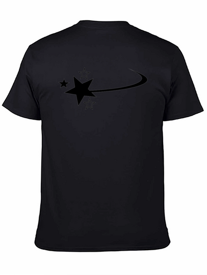 Camiseta Negra Hombre Diseño Estrellas