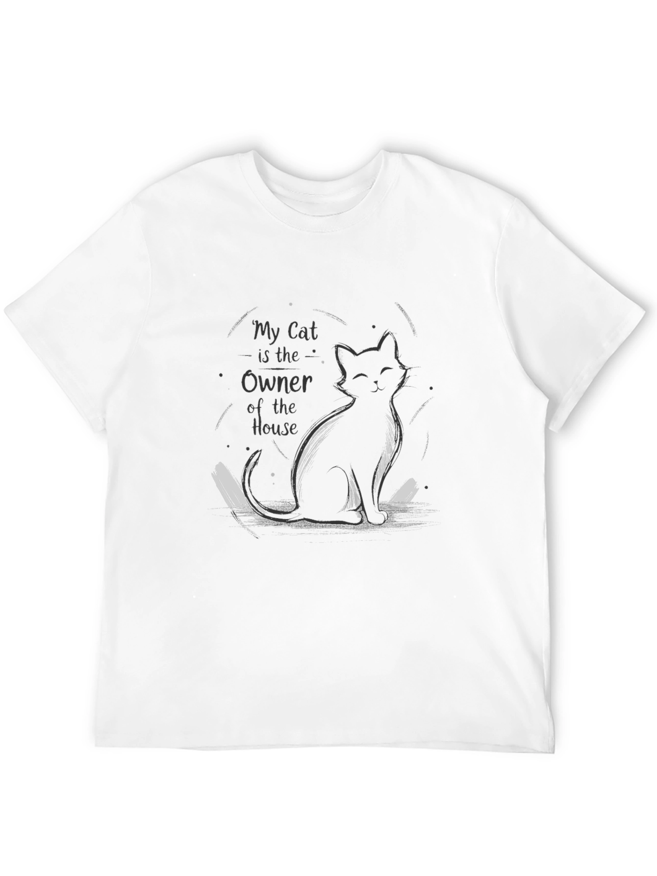 Camiseta Negra Gato Dueño de la Casa