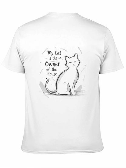 Camiseta Negra Gato Dueño de la Casa