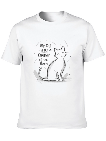 Camiseta Negra Gato Dueño de la Casa