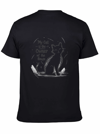 Camiseta Negra Gato Dueño de la Casa