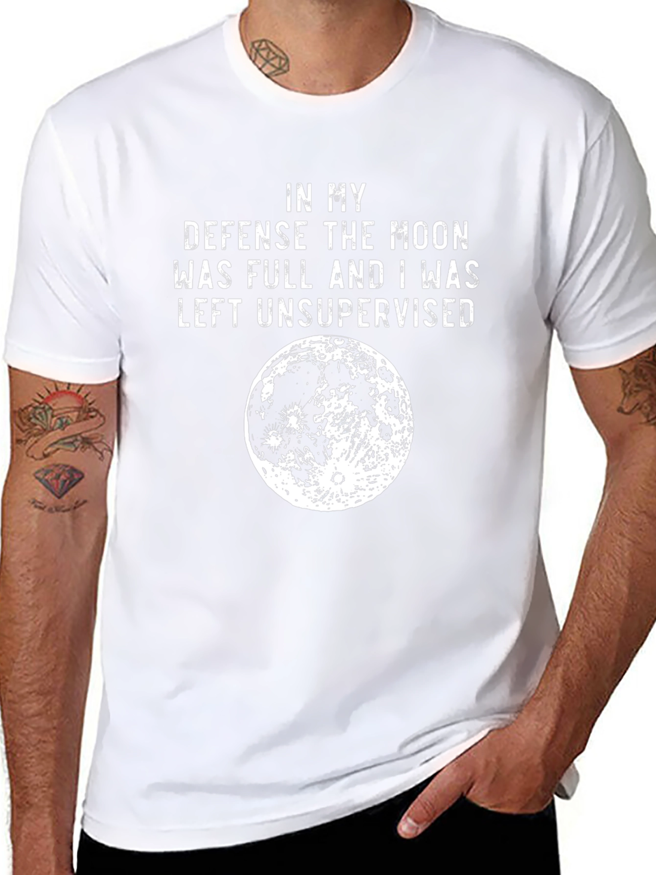 Camiseta Negra: En mi defensa la luna estaba llena