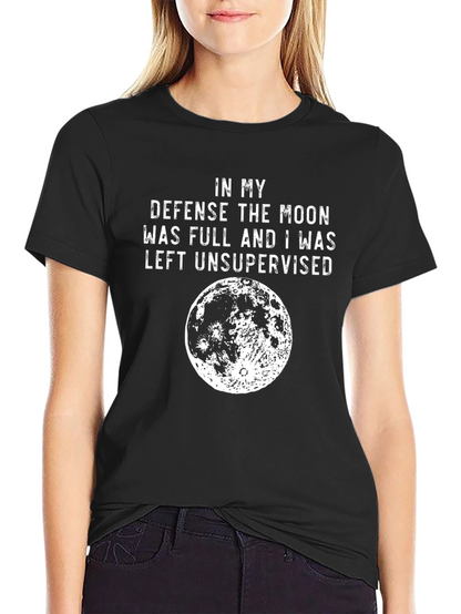 Camiseta Negra: En mi defensa la luna estaba llena