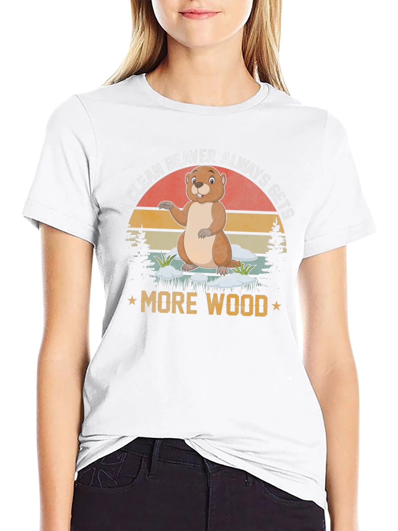 Camiseta Un castor limpio siempre consigue más madera