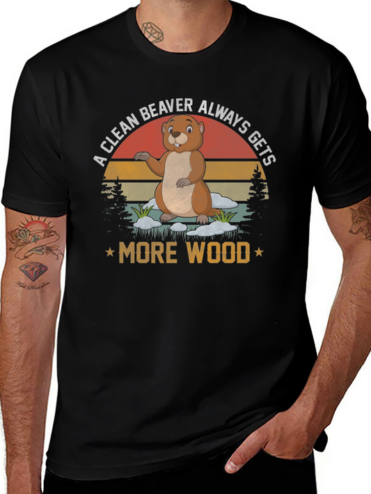 Camiseta Un castor limpio siempre consigue más madera
