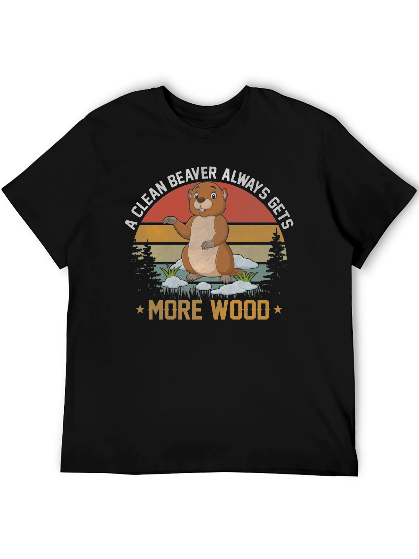 Camiseta Un castor limpio siempre consigue más madera