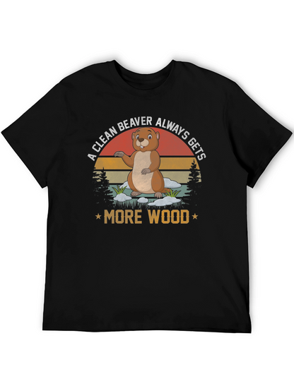 Camiseta Un castor limpio siempre consigue más madera