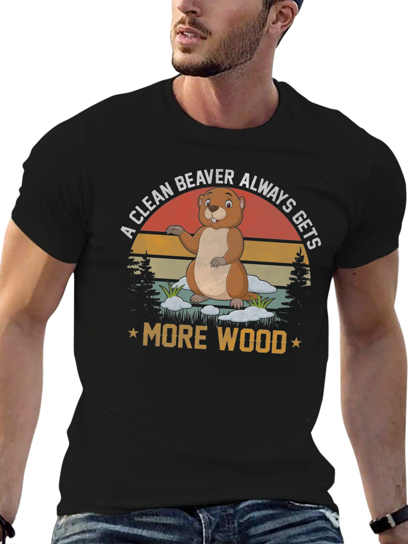 Camiseta Un castor limpio siempre consigue más madera